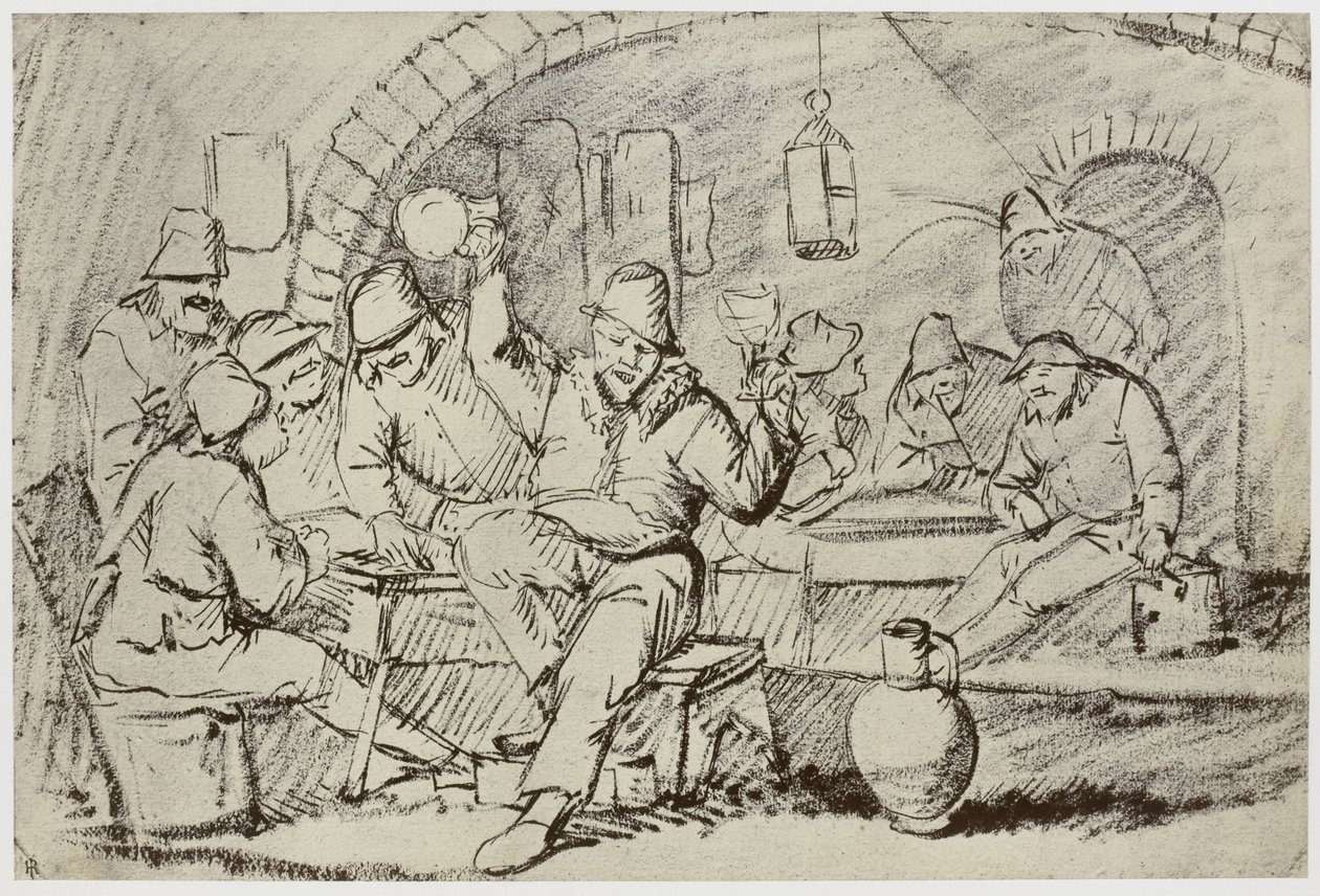 Hemskirk [Van Heemskerck?], Boors Carousing by Philip Henry Delamotte