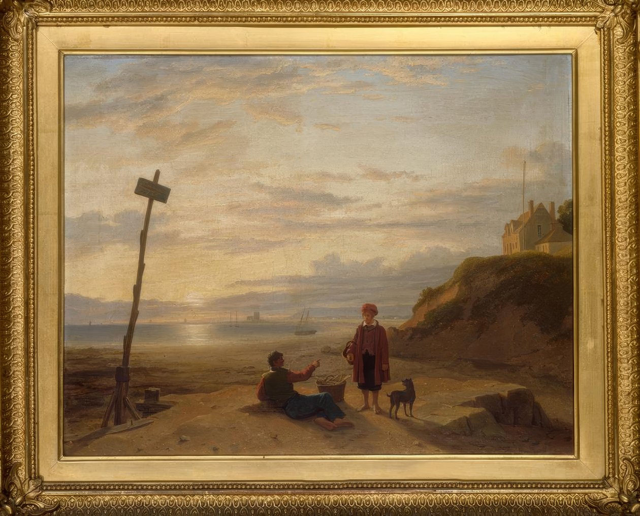 Ph. H.Rogers, İstiridye çocukları sabahki avı tartışırken…/ 1835 by Philip Hutchins Rogers