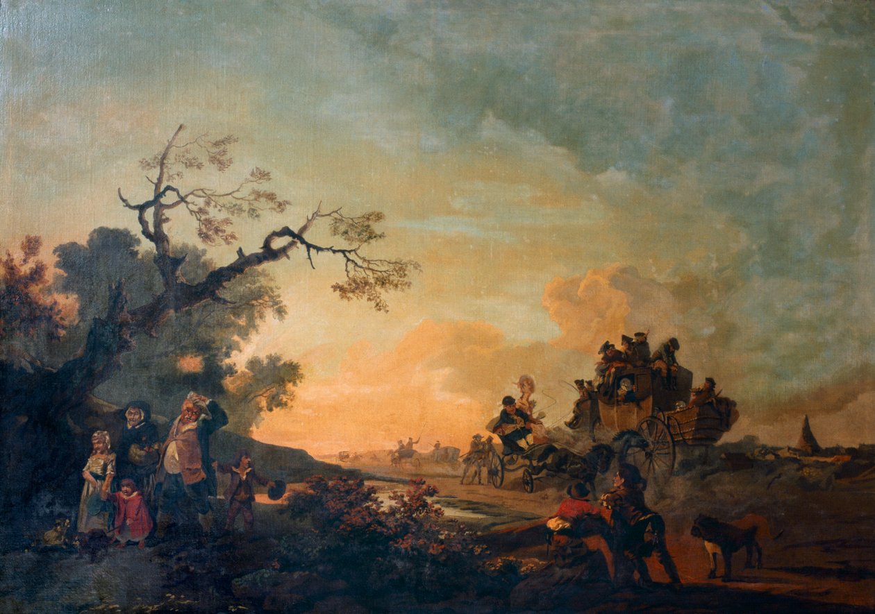 Yüksek Yol (tuval üzerine yağlıboya) by Philip James de (1740 1812) Loutherbourg