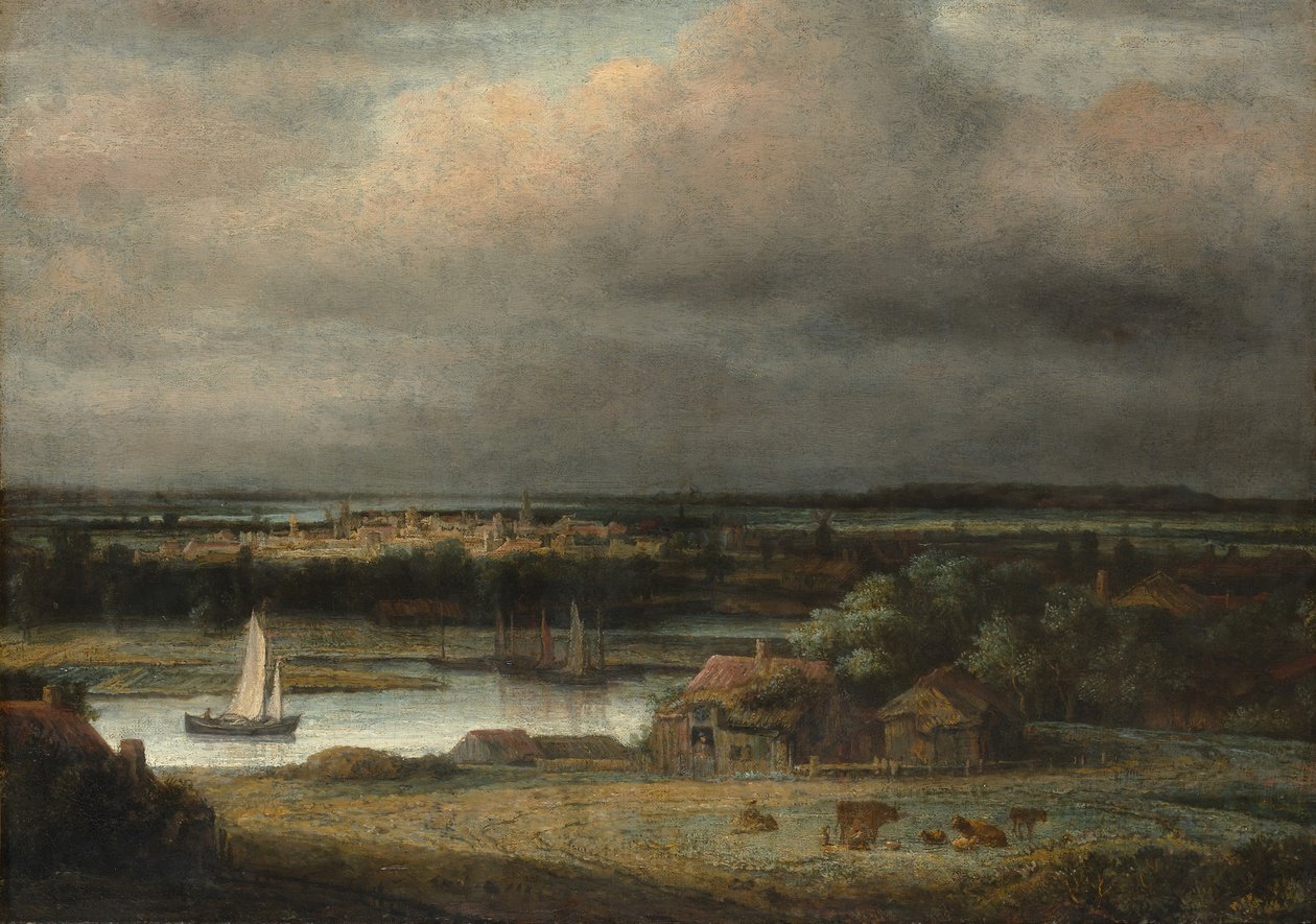 Geniş Nehir Manzarası, ca. 1648-49. by Philip Koninck