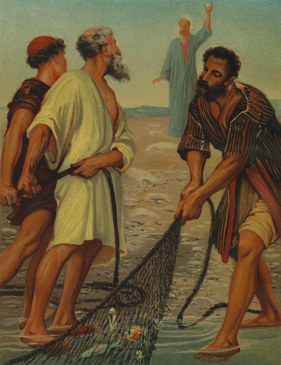 İsa öğrencilerini çağırıyor by Philip Richard Morris