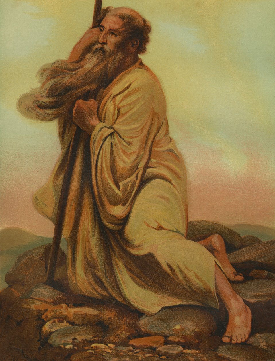 Musa vaat edilmiş toprakları inceliyor by Philip Richard Morris