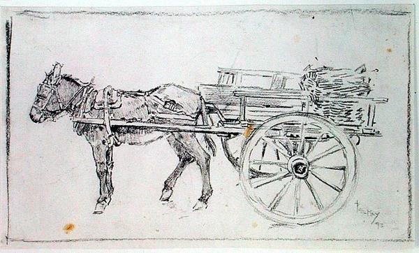 Eşek ve arabası by Philip William May