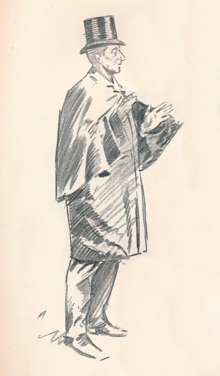 Phil May tarafından kurşun kalem eskizi, c 19. yüzyıl 1903-1904 by Philip William May