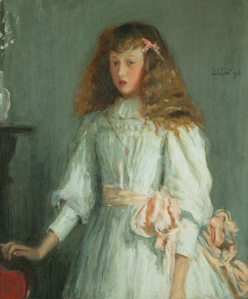 Beyaz Elbiseli Genç Bir Kız by Philip Wilson Steer