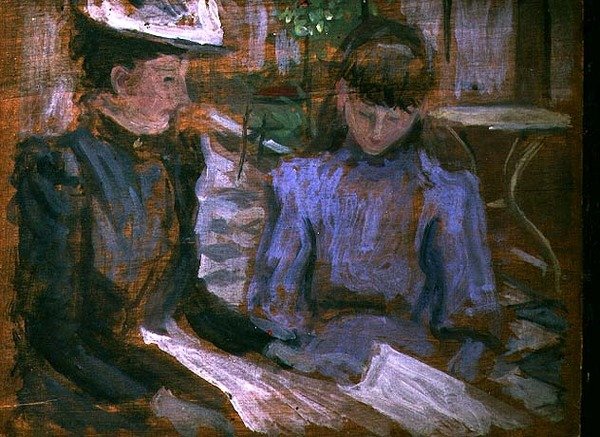 Anne ve Kızı, Boulogne, c.1894 (panel) by Philip Wilson Steer