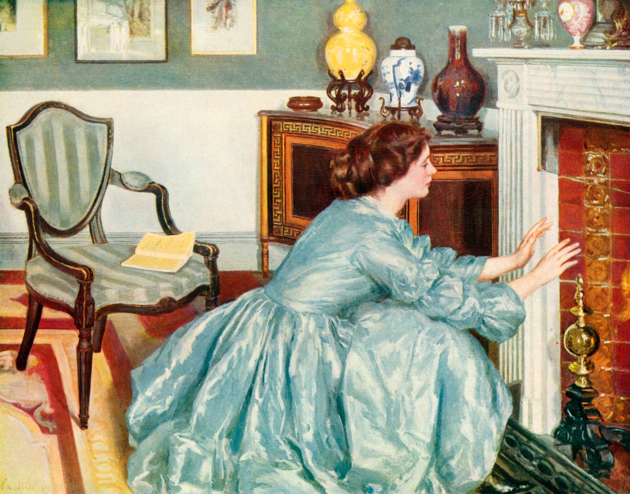 Bölümün Sonu (renkli taş baskı) by Philip Wilson Steer