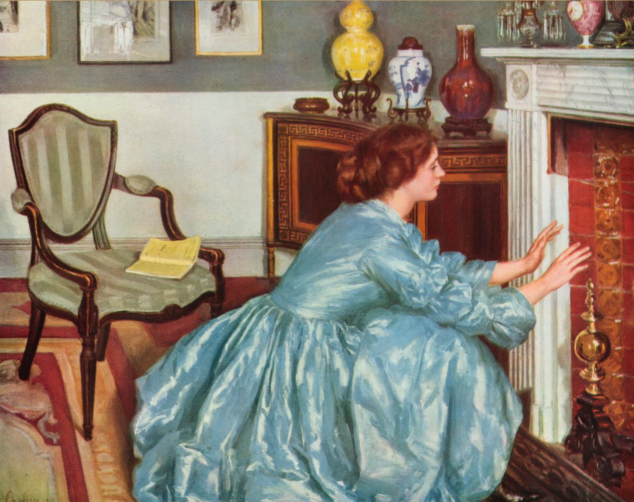 Bölümün Sonu (renkli taş baskı) by Philip Wilson Steer