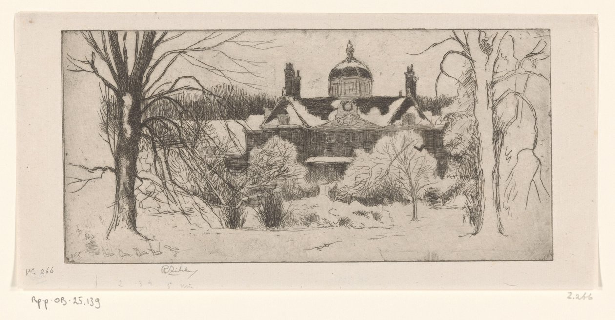 Huis ten Bosch karda La Maison du Bois, La Haye (orijinal başlık) by Philip Zilcken (signed by artist)