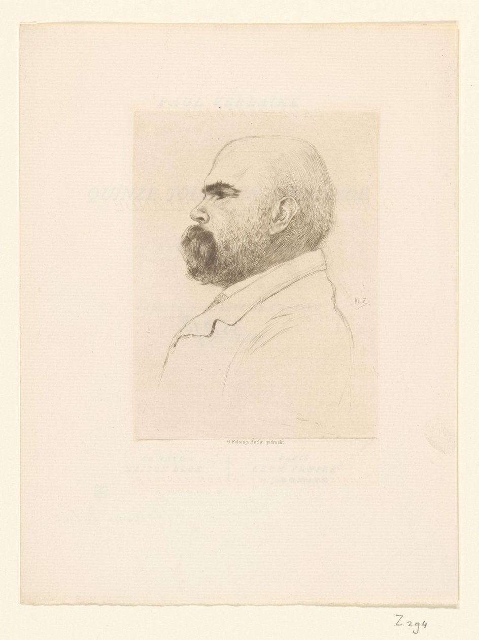Paul Verlaine'in Portresi by Philip Zilcken