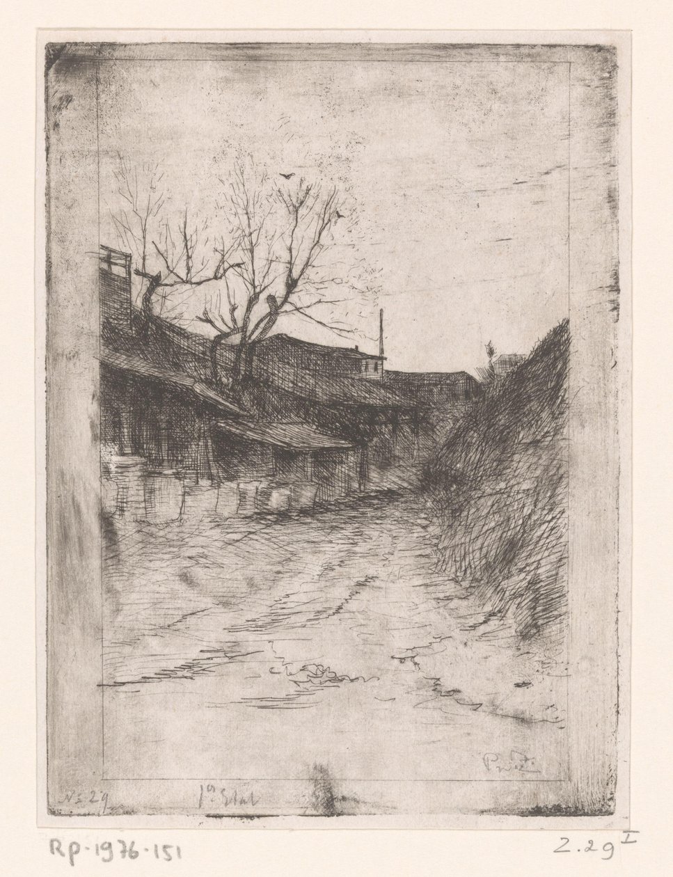 Binaların ve ağaçların yanından geçen yol La Bièvre (orijinal başlık) by Philip Zilcken