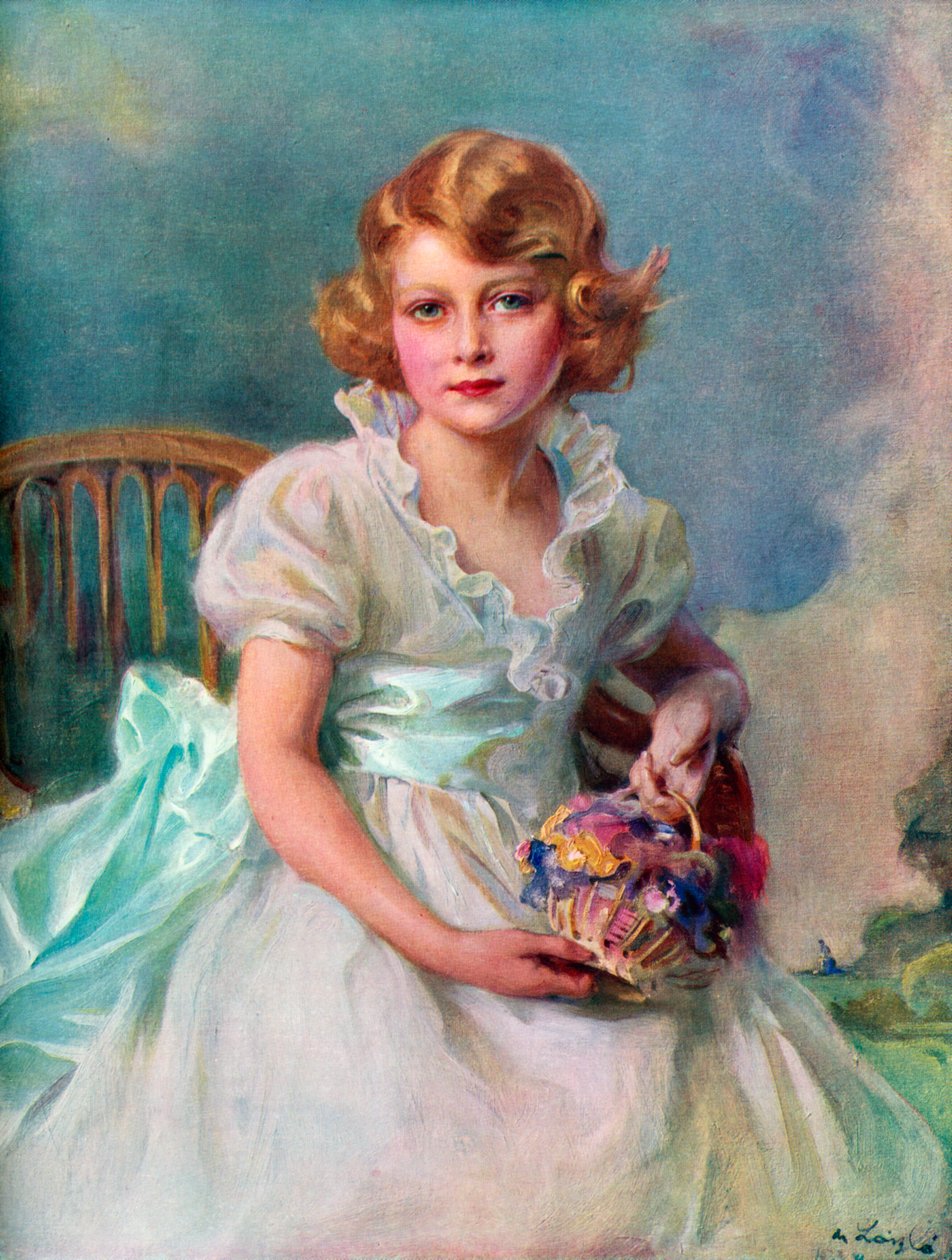 Prenses Elizabeth, 1926-, Commonwealth Realms Kraliçesi, 1937. by Philip de László