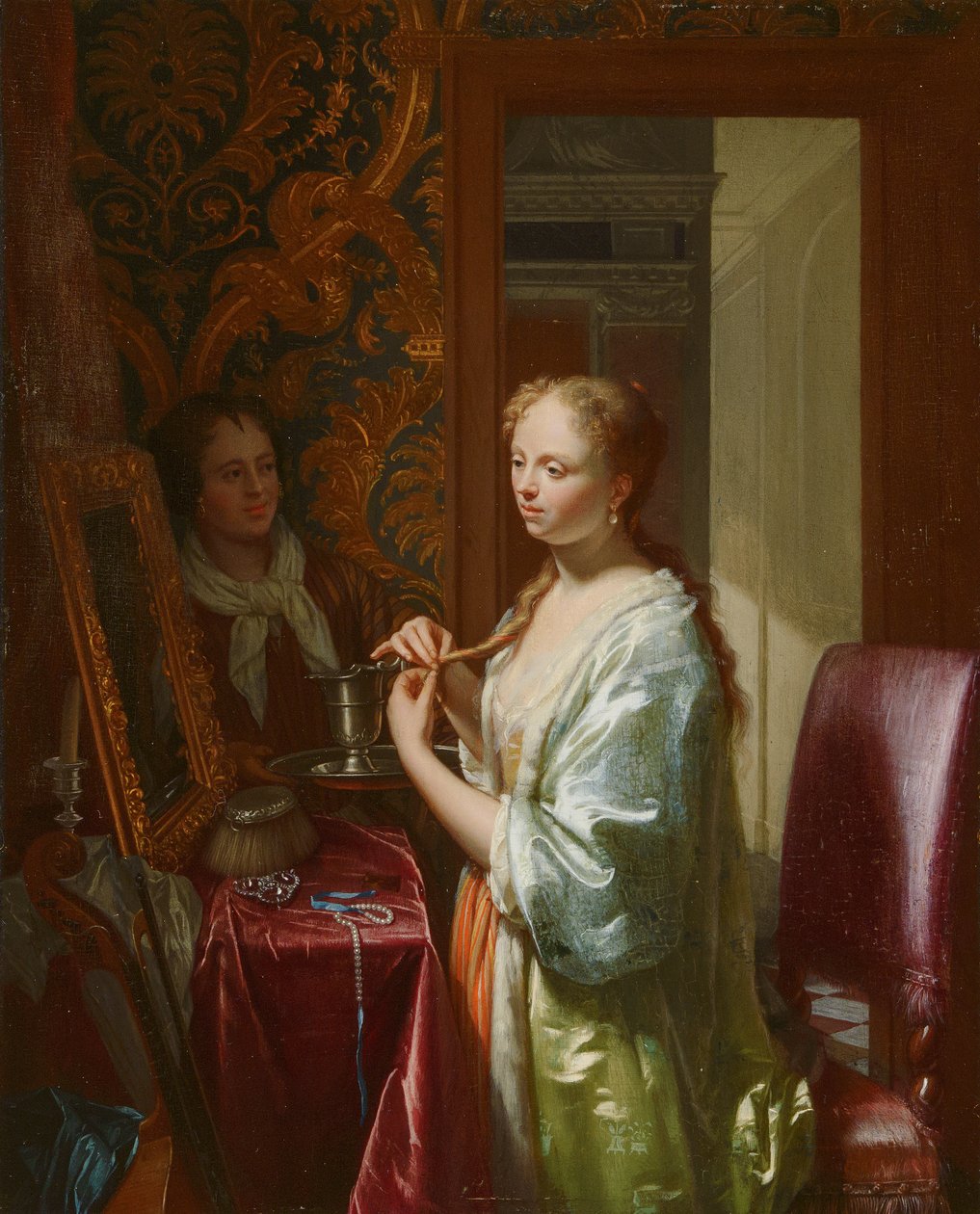 Tuvaletindeki Kadın, c.1720 by Philip van Dijk