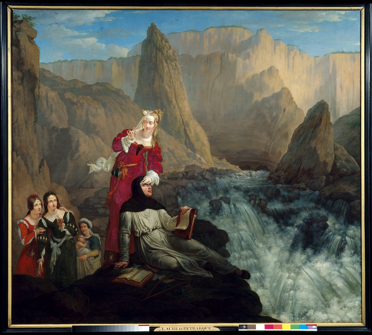 Laure ve Petrarque'dan Fontaine de Vaucluse'a. Philippe Jacques (Philippe Jacques) Van Bree'nin (1786-1871) tablosu by Philipe Jacques van Bree