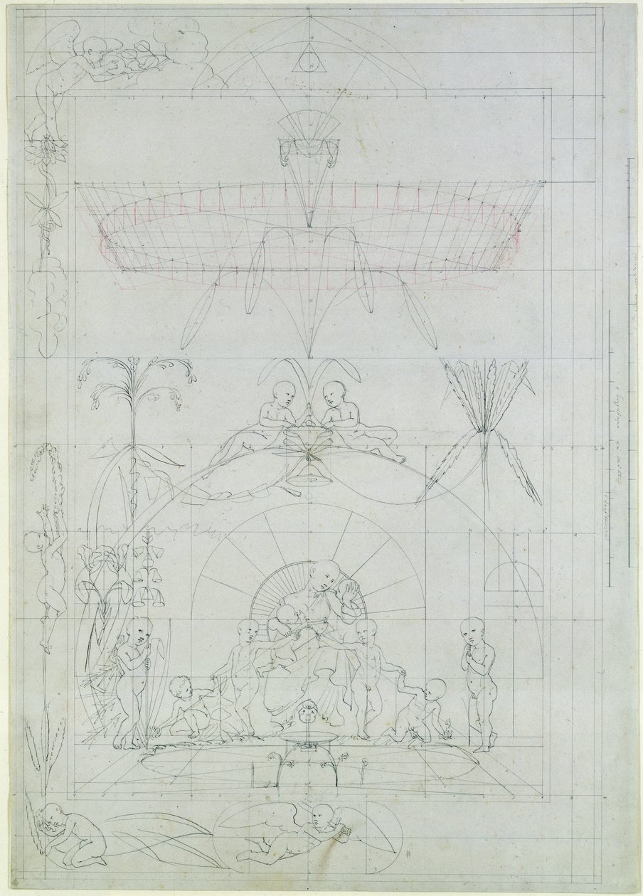 Gün, 1803 (kalem ve kağıt üzerinde yıkama) by Philipp Otto Runge