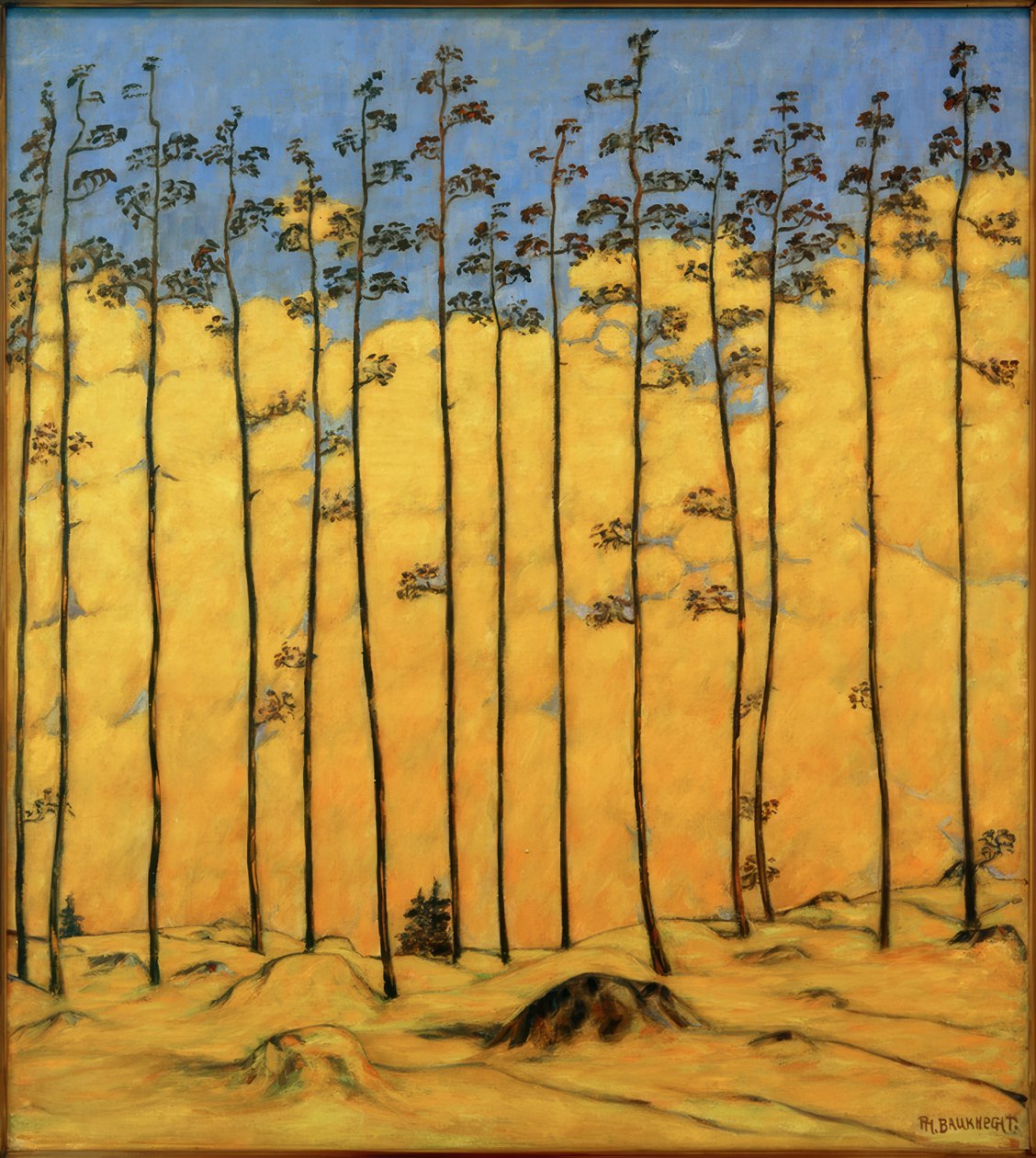 Lärchen, (Berglandschaft) by Philipp Bauknecht