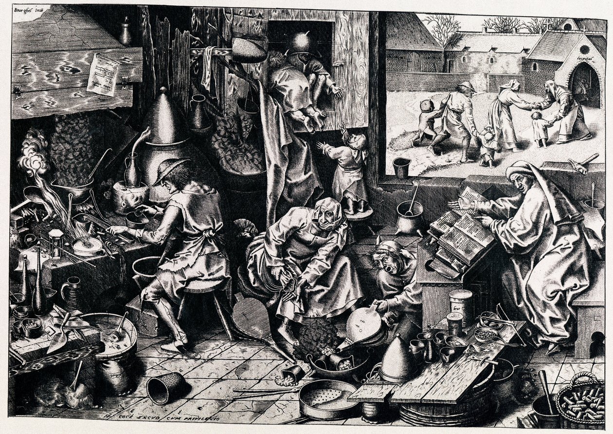 Simyacı, 1558 by Philipp Galle
