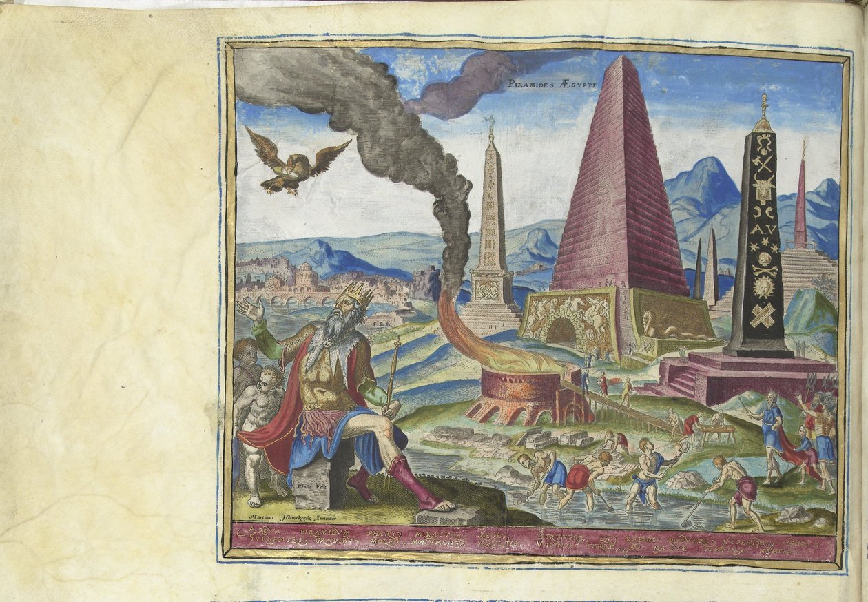 Dünyanın Sekizinci Harikası serisinden Mısır Piramitleri, 1572 by Philipp Galle