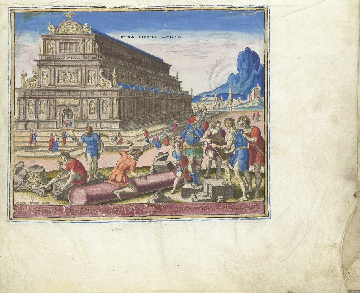 Dünyanın Sekizinci Harikası serisinden Efes'teki Diana Tapınağı, 1572 by Philipp Galle