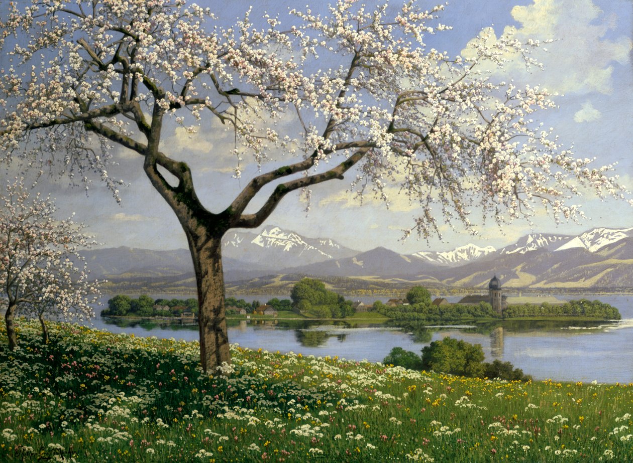 Baharda Bavyera Manzarası, Philipp Graf, 20. yüzyıl by Philipp Graf
