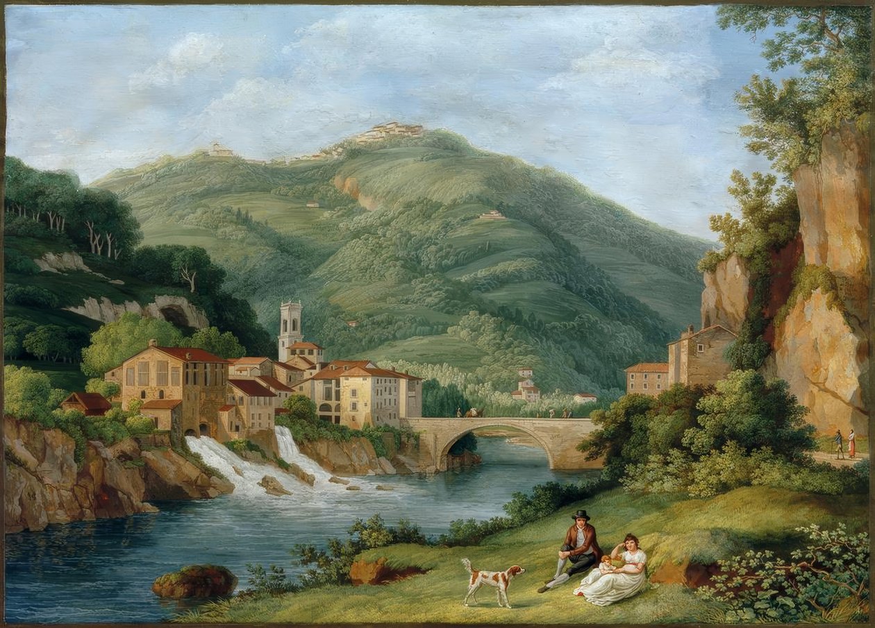 Hackert, Brücke bei Serraglio, Bagni di Lucca