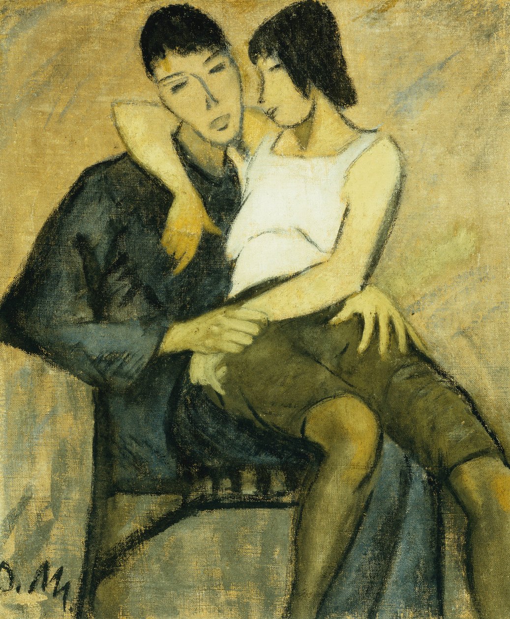 oturan çift; Oturan çift, c.1920 by Philipp Veit