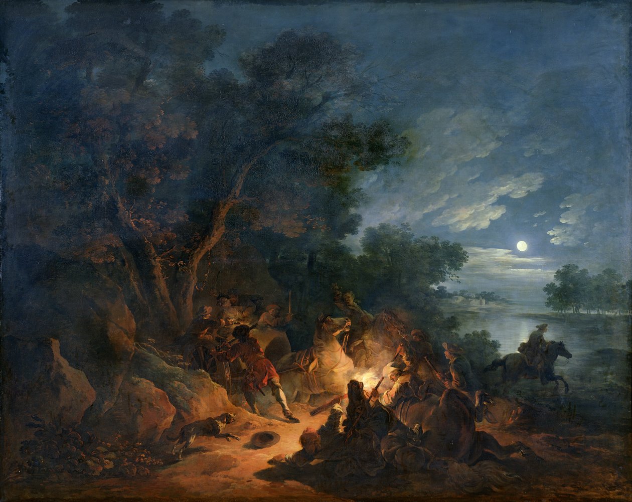 Hırsızların Gece Saldırısı, c.1770 by Philippe Jacques de Loutherbourg