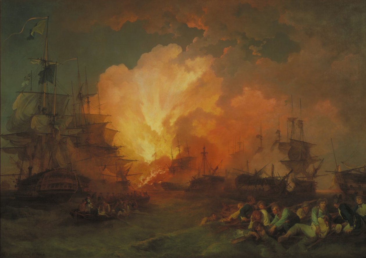 Nil Savaşı by Philippe Jacques de Loutherbourg