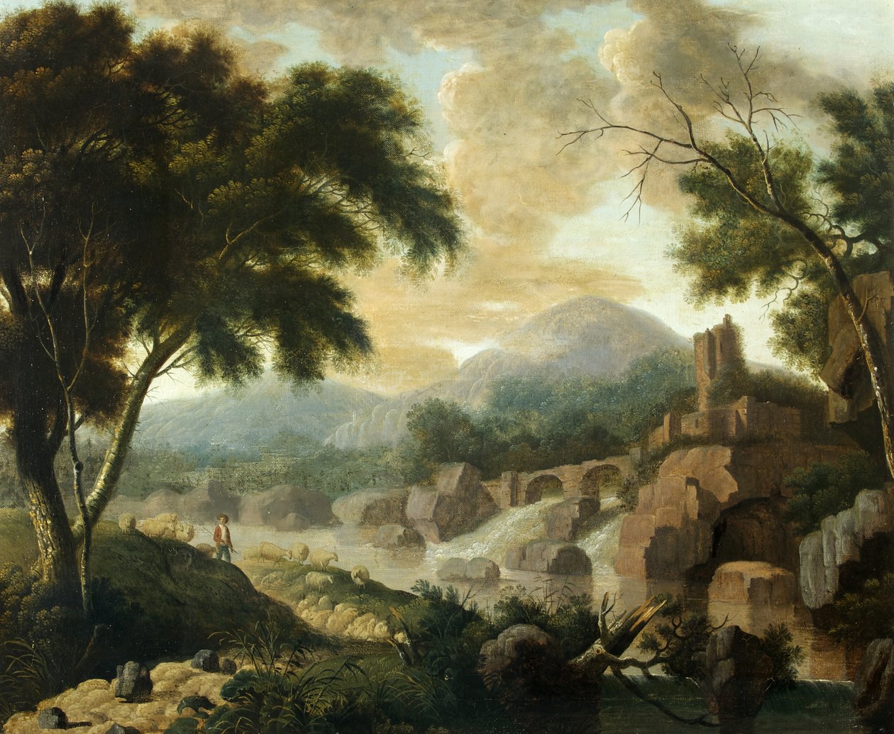 Raging River ile Manzara, 1760-1800 by Philippe Jacques de Loutherbourg
