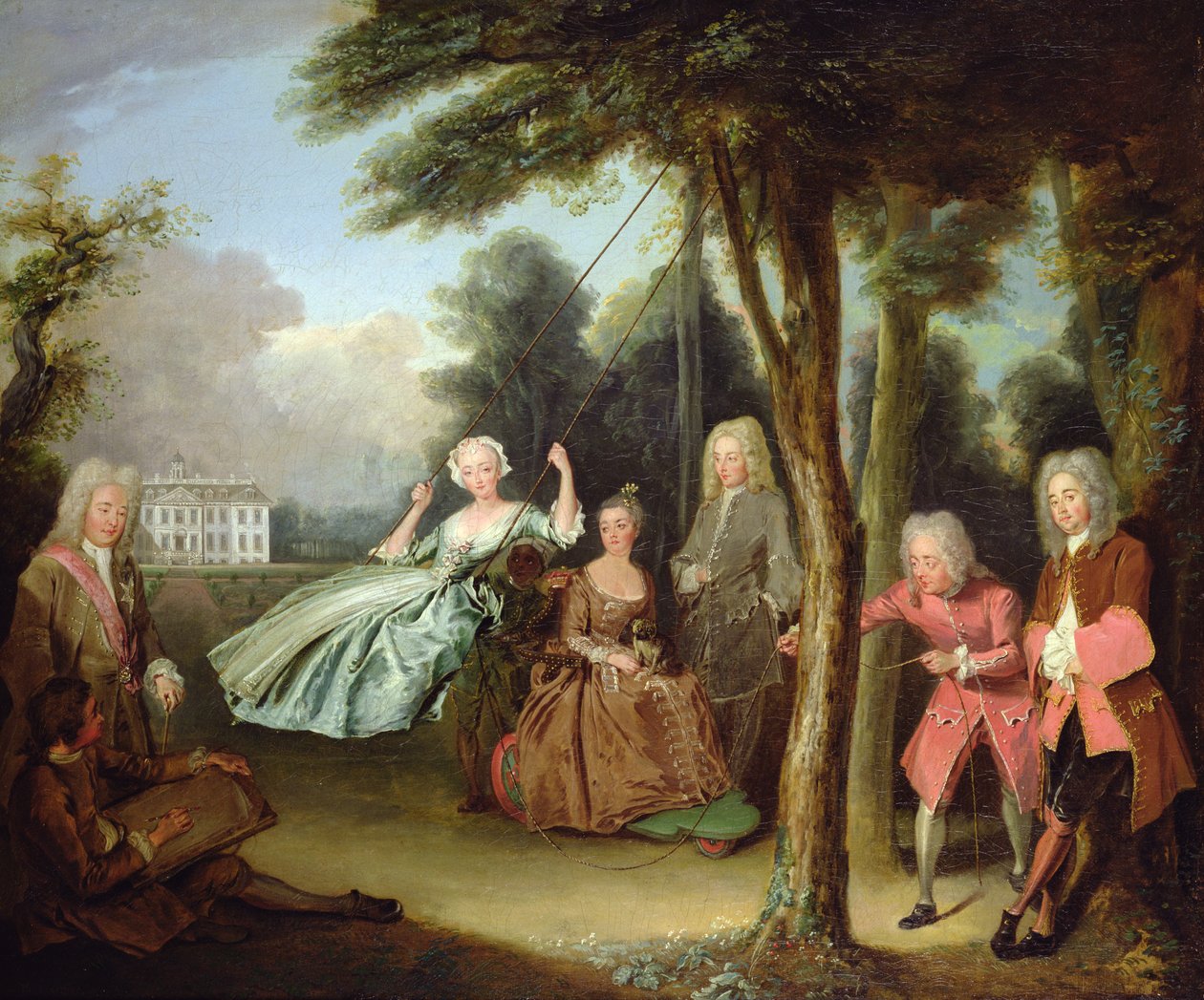 Vikont Tyrconnel ve ailesi c.1725-6 by Philippe Mercier