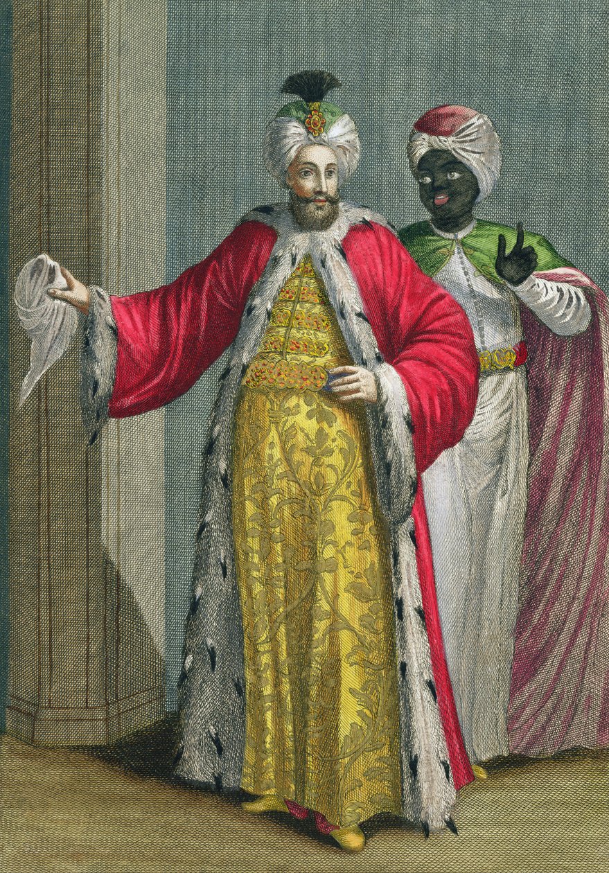 Büyük Lord, Kislar Agassi ile yaptığı sarayda, 18. yüzyıl by Philippe Simonneau