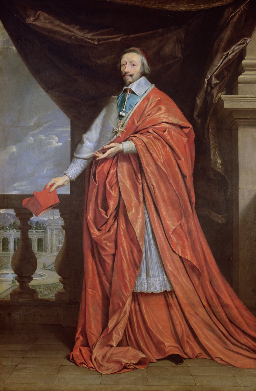 Portrait of Armand-Jean du Plessis, Cardinal Richelieu (1585-1642)  by Philippe de Champaigne