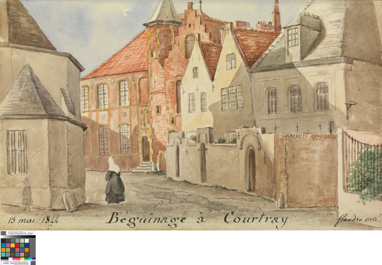 Courtray'de Beguinage by Philippe Auguste de Peellaert