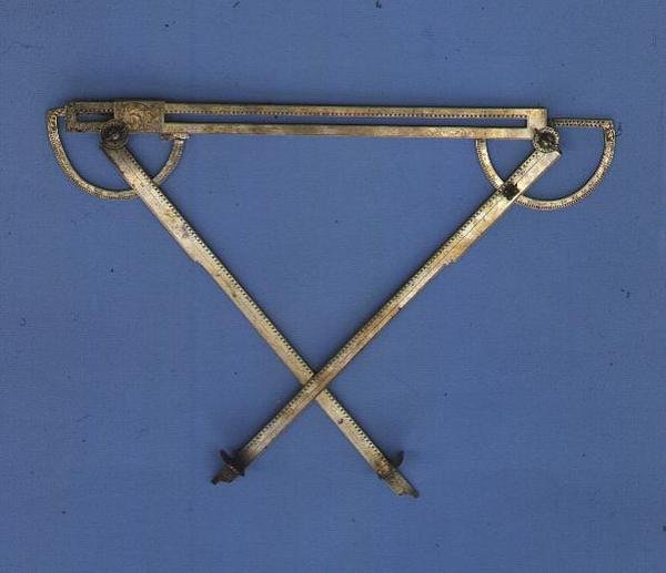 Trigonometre, c.1580 (pirinç) by Philippe Danfrie