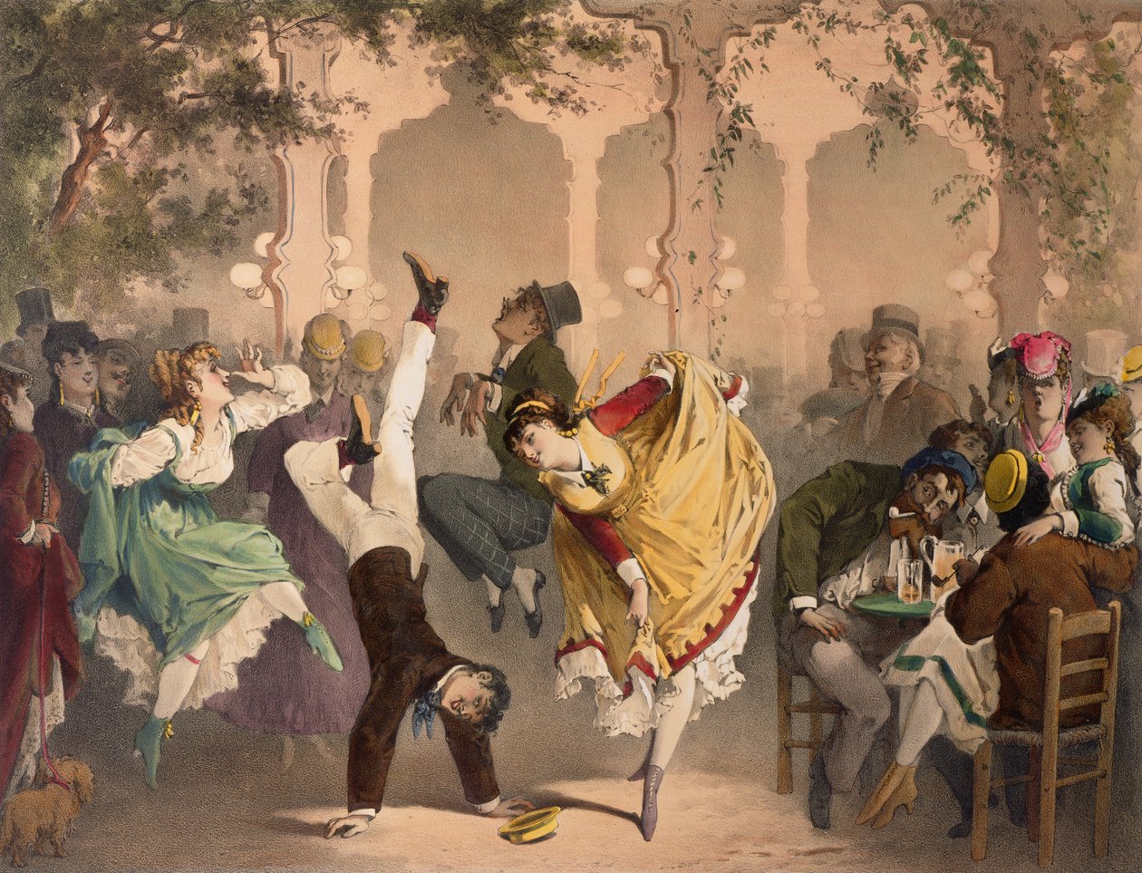Le Quadrille a Bullier (renkli taş) by Philippe Jacques Linder