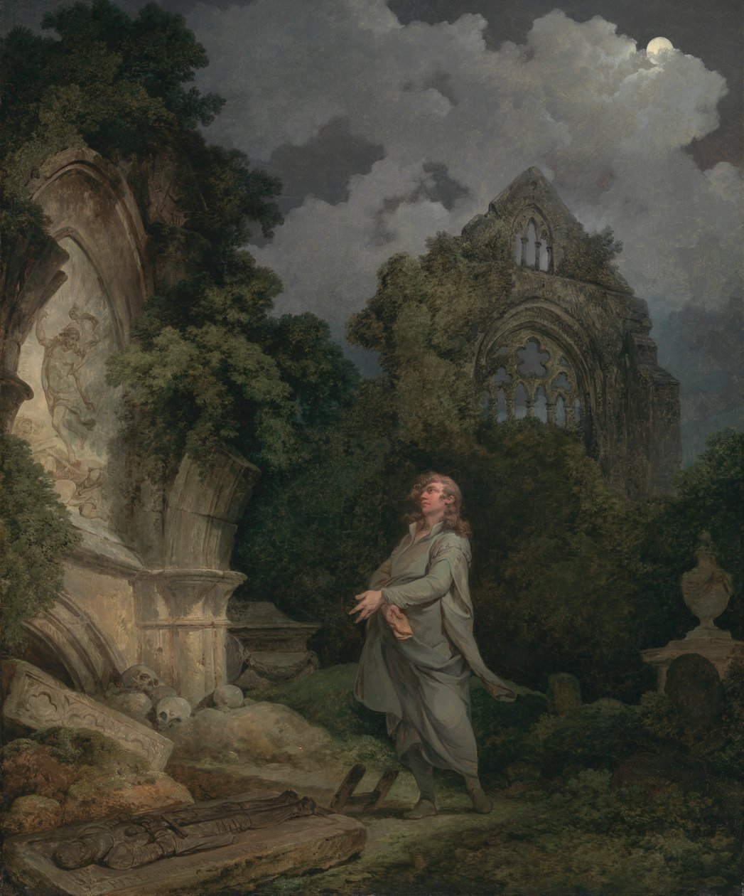 Mehtaplı Kilise Bahçesinde Bir Filozof by Philippe Jacques de Loutherbourg