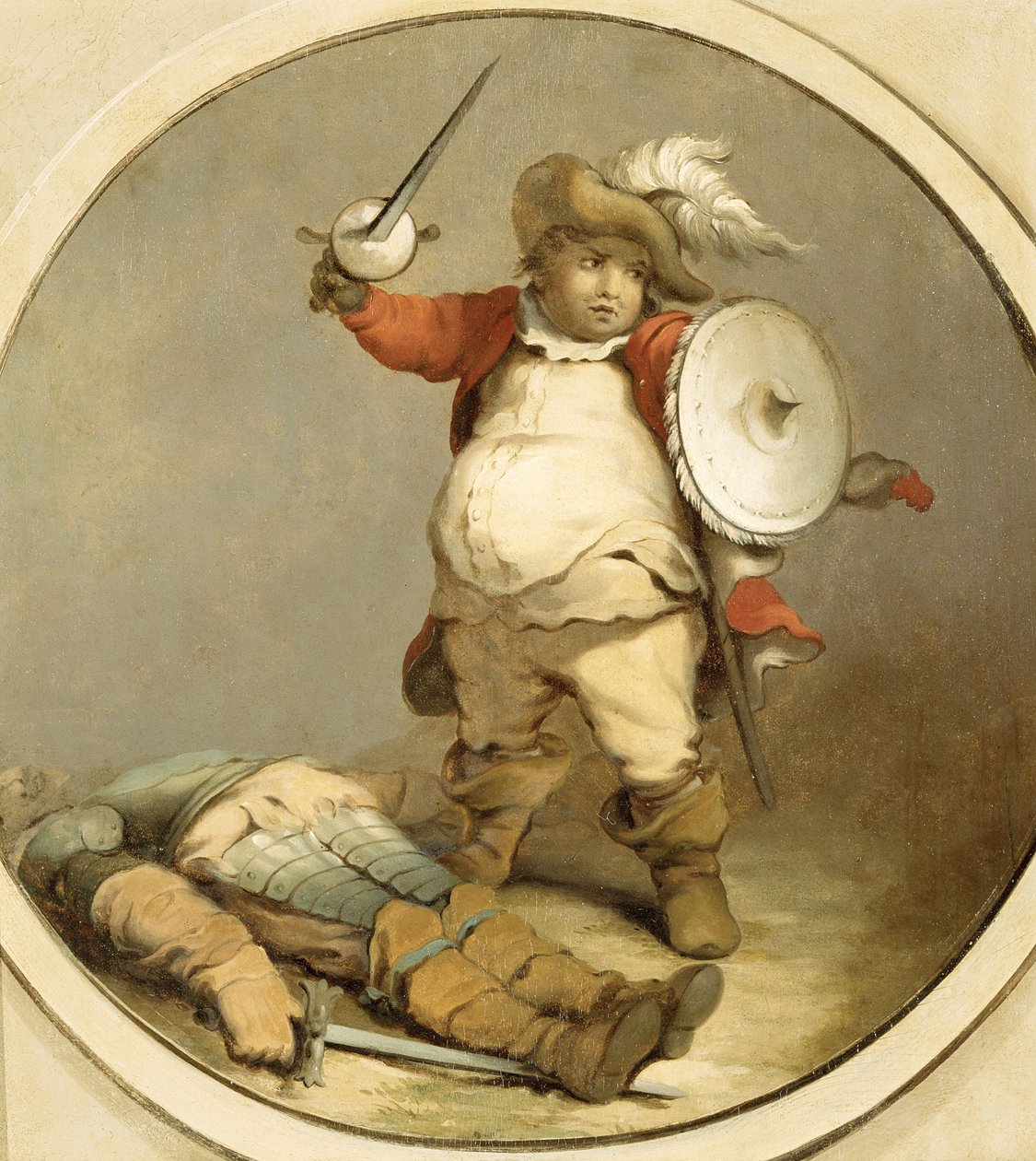 Hotspur Gövdeli Falstaff, c.1786 (kağıt üzerinde yağlı boya) by Philippe Jacques de Loutherbourg