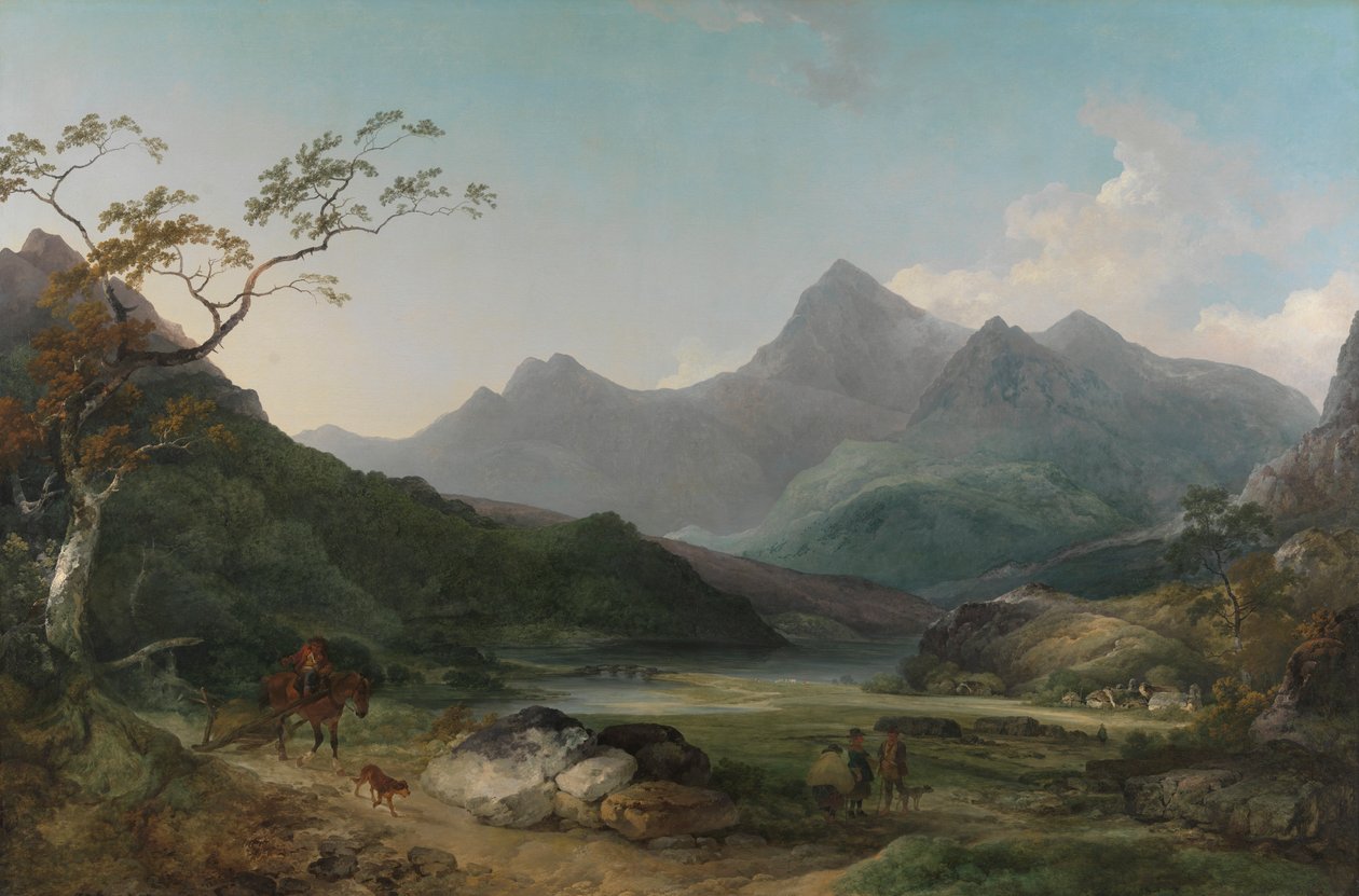 Capel Curig'den Snowdon by Philippe Jacques de Loutherbourg