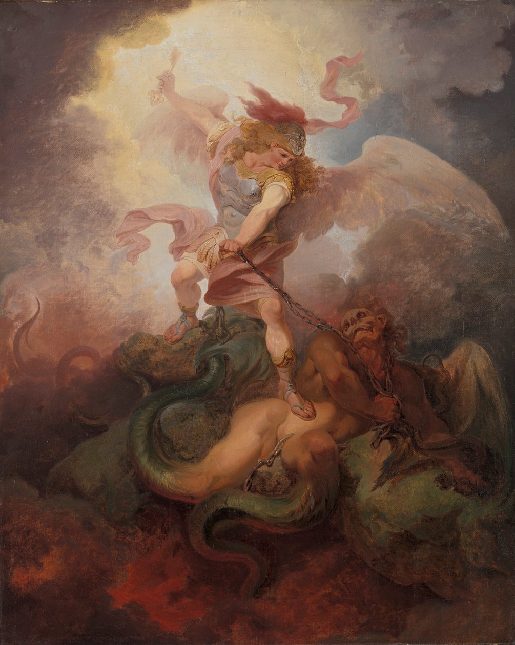 Şeytanı Bağlayan Melek by Philippe Jacques de Loutherbourg