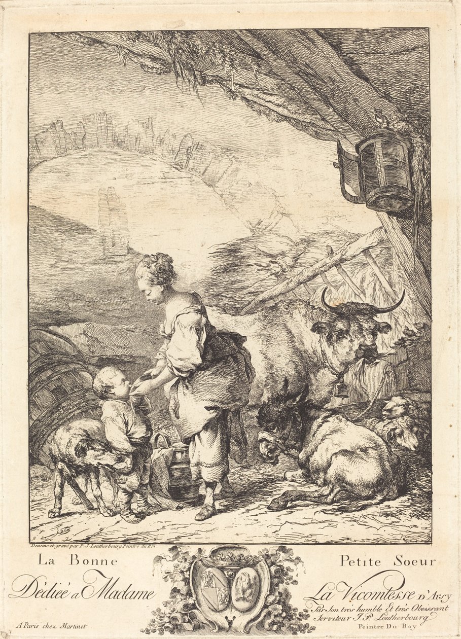İyi küçük kız kardeş by Philippe Jacques de Loutherbourg II