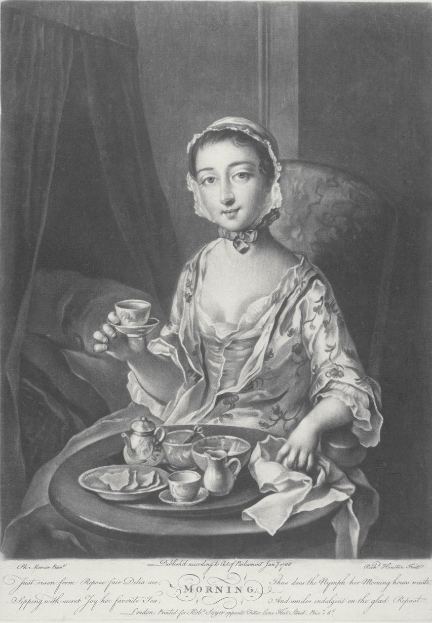 Sabah, Richard Houston tarafından kazınmış, 1758 by Philippe Mercier