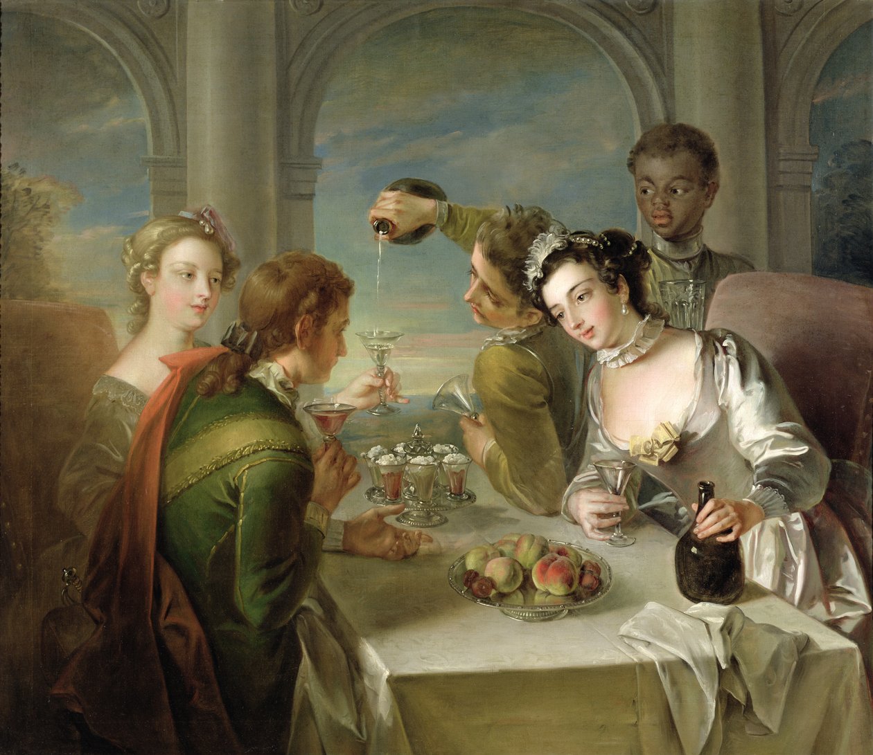 The Sense of Taste, c.1744-47 (ayrıca bkz. 129301 ve 129303) by Philippe Mercier