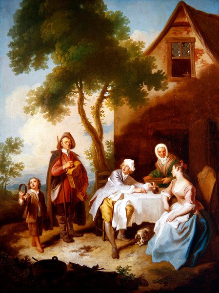 Âşık Ziyareti (tuval üzerine yağlı boya) by Philippe Mercier