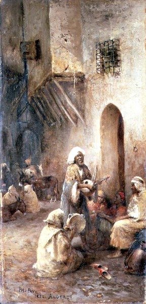 Bir Köy Sokağındaki Arap Müzisyenler by Philippe Pavy