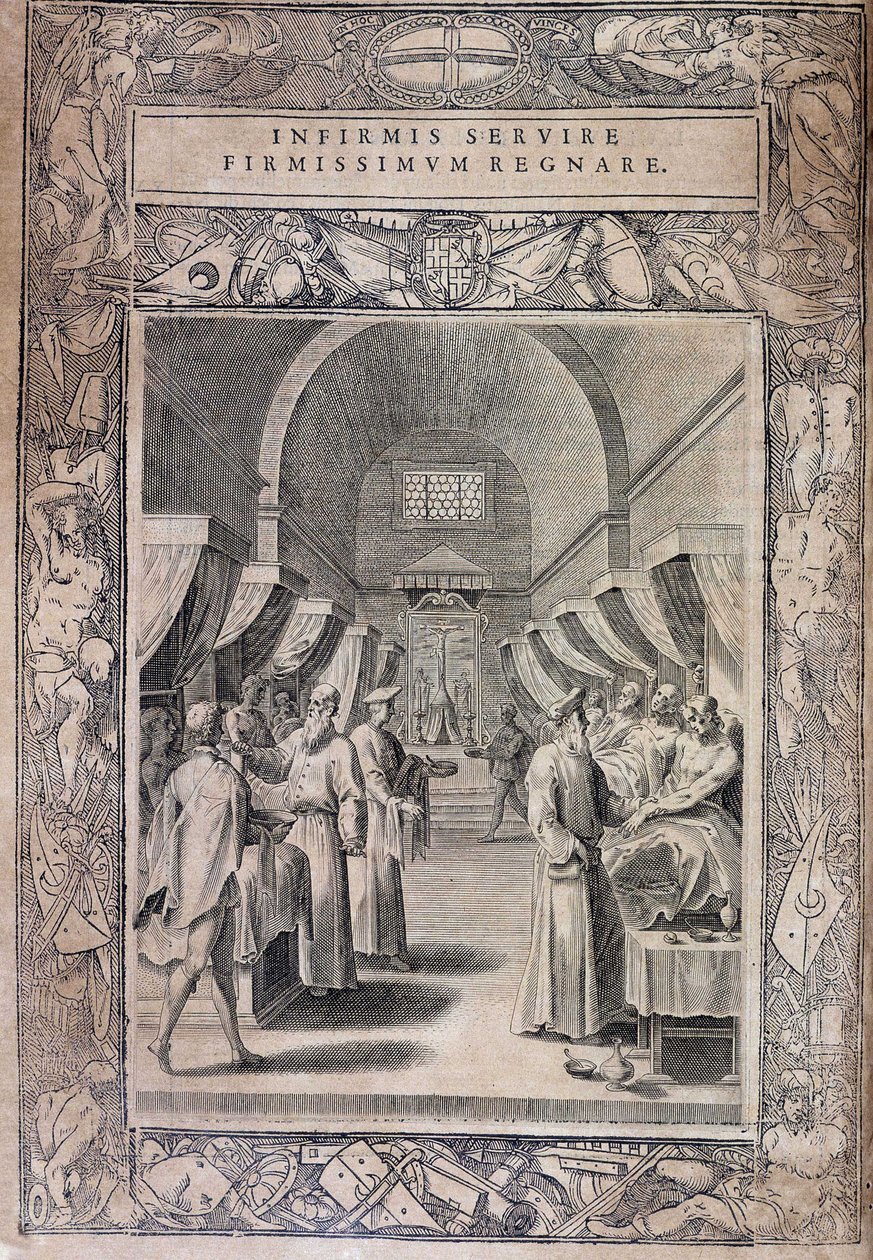 Malta Düzeninin Statüler Kurulu “” Statuta Hospitalis Hervsalem”” (hastalara bakan şövalyeler), Philippe Thomassin, 16. yüzyıl sonu by Philippe Thomassin