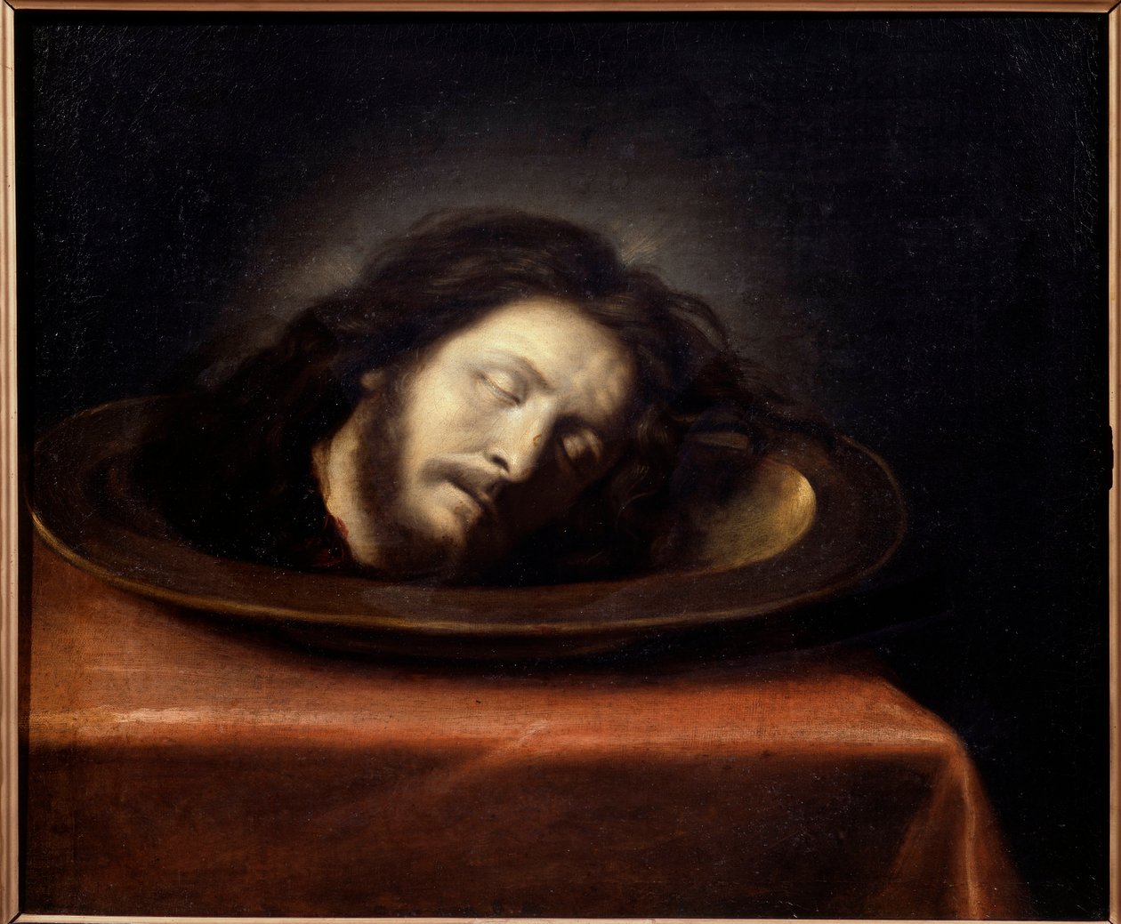 Saint Jean Baptiste Başkanı, 17. yüzyıl Philippe de Champaigne (1602-1674) okulunun düz bir resmine yerleştirildi. Magny les Hameaux, Musee de Port Royal des Champs - Vaftizci Yahya