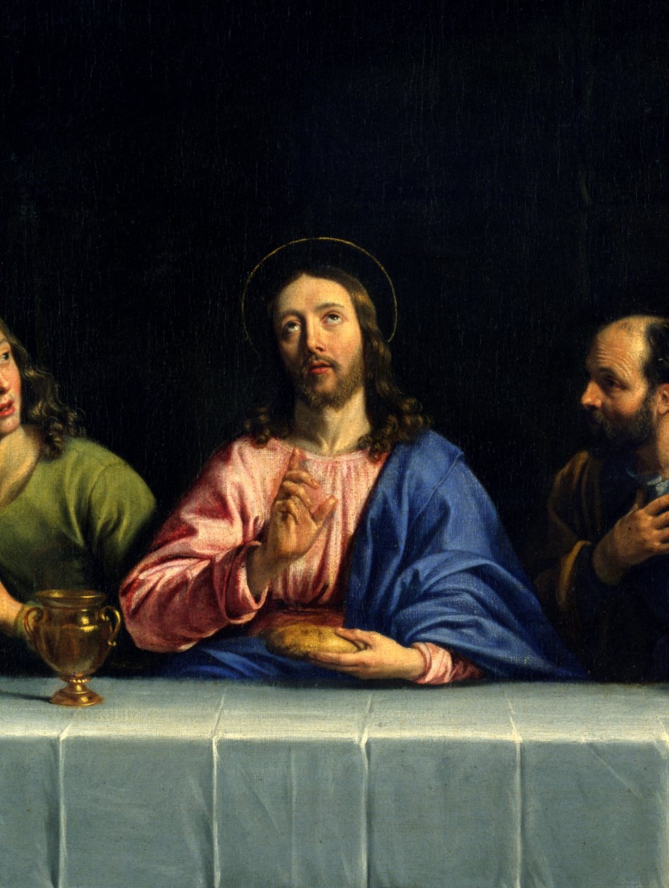 La Cene “La petite cene” olarak anılır” Detayı. Resim Philippe de Champaigne (1602-1674) (Ec. Flam.) Dim. 0,80 x 1,49 m Paris. Louvre müzesi by Philippe de Champaigne