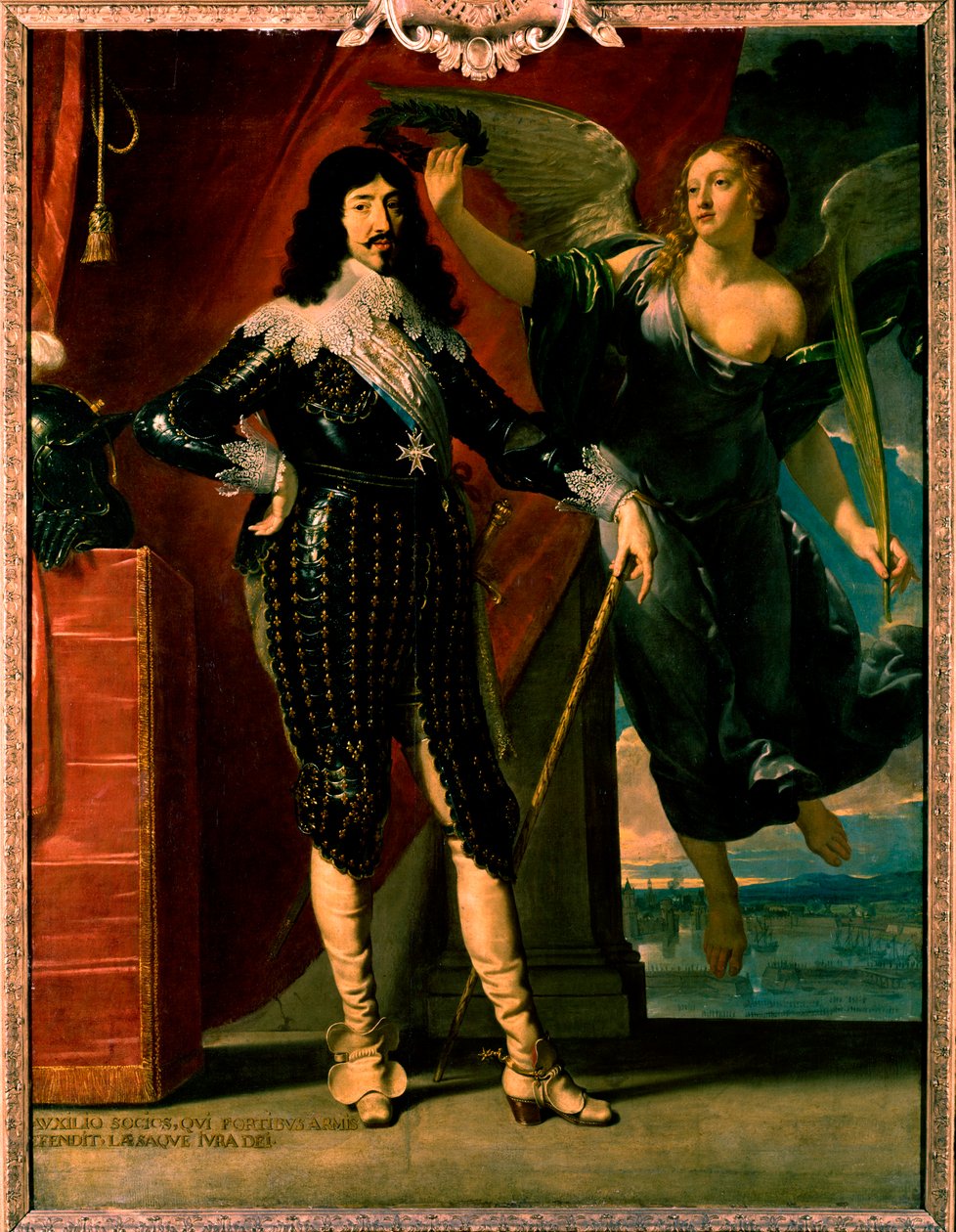 Louis XIII - Zafer tarafından taç giyme töreninin portresi by Philippe de Champaigne