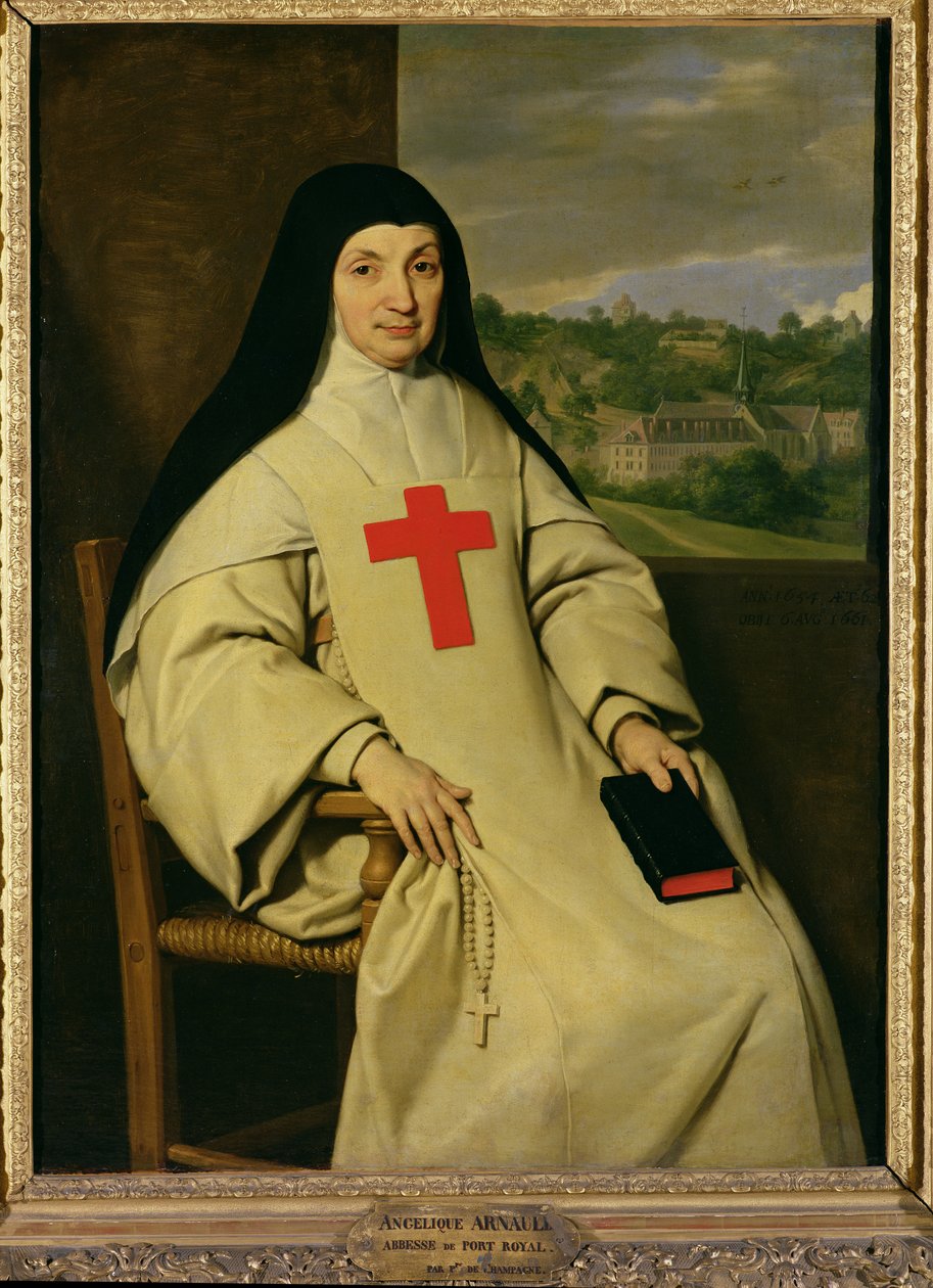 Anne Angelique Arnauld (1591-1661) Port-Royal Abbess, 1654 by Philippe de Champaigne