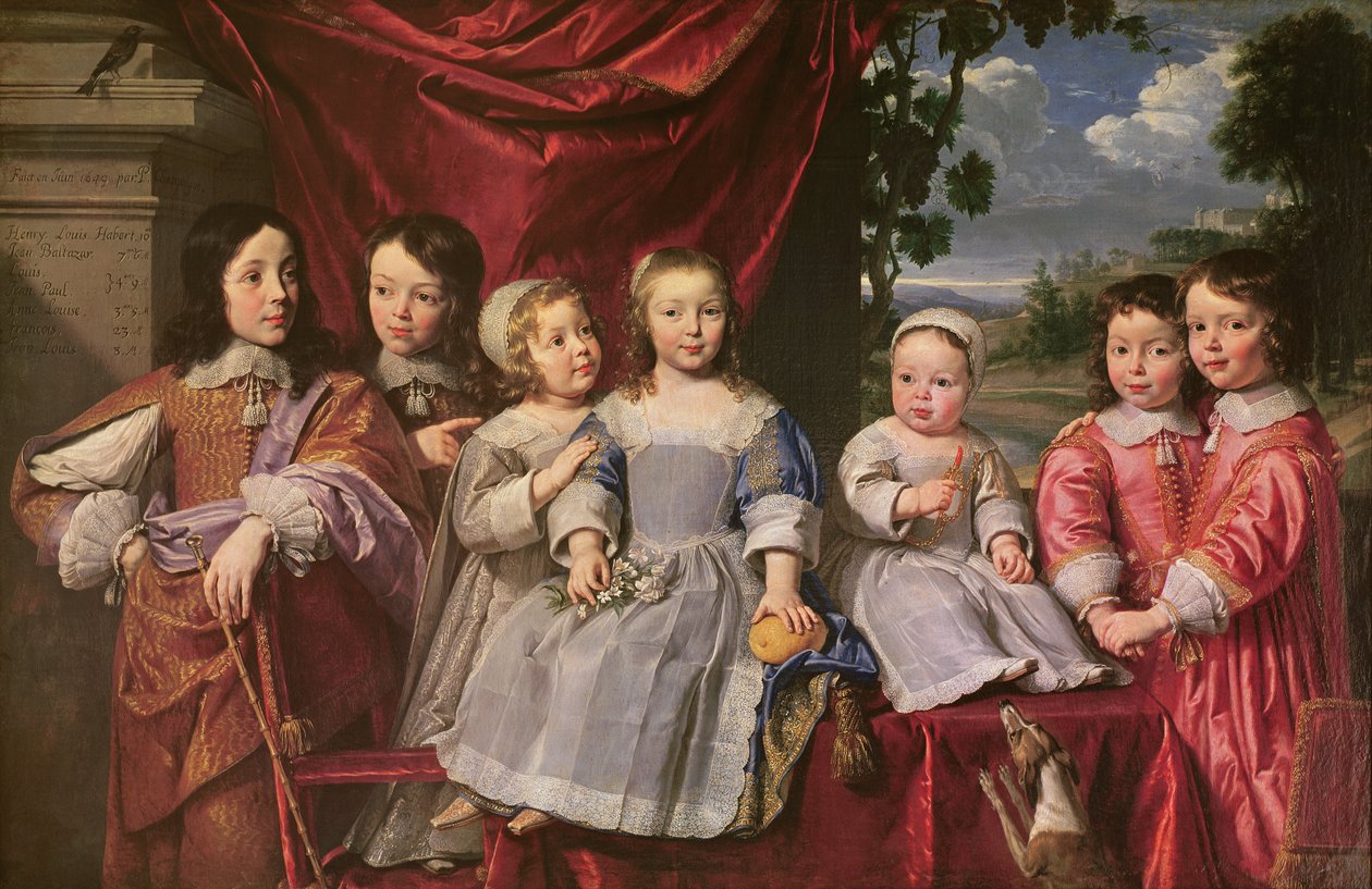 Habert de Montmort Çocukları, 1649 by Philippe de Champaigne